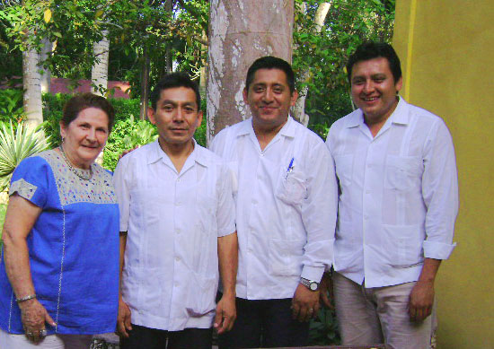 Maya Foundation In Laakeech Volunteer Team at Chichen Itza's top Green hotel.