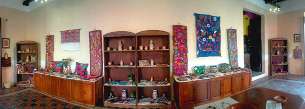 Fine Maya art-crafts, textiles, weaves, replicas, pottery, and jewelry sold at Toh Boutique Cinco Calles and Hacienda Chichen, Yucatan, Mexico