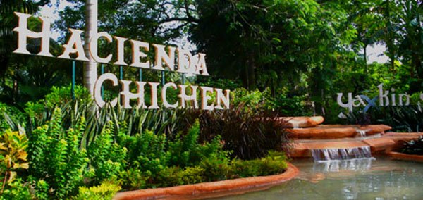 Hacienda Chichen and Yaxkin Spa road entrance, visit us for a great gourmet organic meal.
