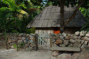A typical rural housing for poor Mayans in Yucatan, Mexico